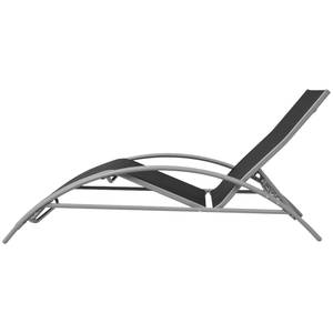 Chaise longue 42159 Noir - Métal - 60 x 89 x 156 cm