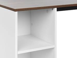 Bureau DESE Noir - Marron - Blanc - Bois manufacturé - 120 x 75 x 60 cm