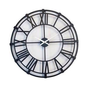 Horloge ronde 60 cm métal Noir - Métal - 60 x 60 x 3 cm