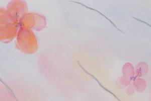 Tableau peint à la main Floral Beauty Rose foncé - Bois massif - Textile - 60 x 90 x 4 cm