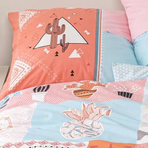 Bettwäsche Boho Style mit Traumfänger Blau - Orange - Pink - Textil - 135 x 200 x 1 cm