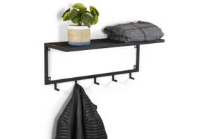 Wandgarderobe Luuk | Lifa Living Schwarz - Metall - 75 x 30 x 26 cm