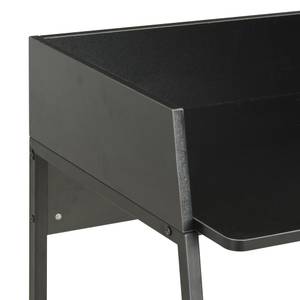 Computer Tisch Schwarz - Metall - Massivholz - 90 x 88 x 90 cm