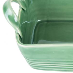 Pot en céramique verte Vert - Céramique - 18 x 10 x 18 cm