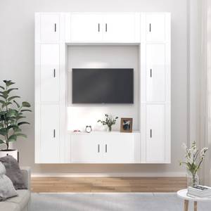 TV-Schrank 8er Set D966 Weiß - Holz teilmassiv - 35 x 40 x 100 cm