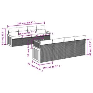 Gartensitzgruppe K2311(9-tlg) Schwarz