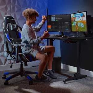 Gamingstuhl Agility Compact Schwarz - Blau - Höhe: 113 cm