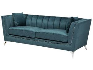 3-Sitzer Sofa GAULA Blau - Petrol - Silber