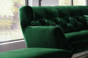 Sofa CHARME 2,5-Sitzer Velvet Smaragdgrün