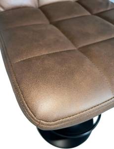 KAYELLES Chaise de bar SIVAN (Lot de 2) Noir - Marron - Métal - Cuir synthétique - 44 x 111 x 40 cm