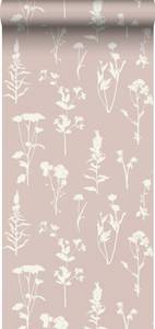 papier peint fleurs des champs 7385 Rose foncé