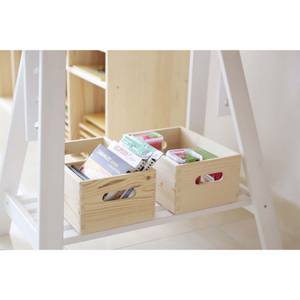 Caisse en bois de rangement 30 x 20 x 14 Beige - Bois manufacturé - 30 x 14 x 20 cm