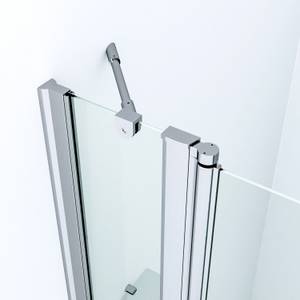 Walk-In Dusche CANNES Silber - Glas - 100 x 187 x 0 cm