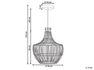 Lampe suspension MAZOWE Beige - Bleu - Rotin - 20 x 37 x 20 cm