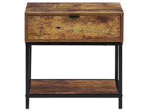 Table de chevet BERKLEY Noir - Marron - Bois manufacturé - 45 x 45 x 39 cm