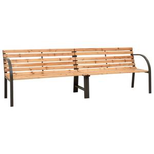 Banc double de jardin Marron - Bois massif - Bois/Imitation - 241 x 76 x 241 cm