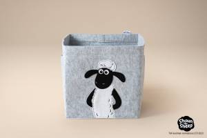 Aufbewahrungsbox Shaun ohne Deckel Grau - Kunststoff - 33 x 27 x 4 cm