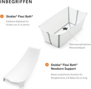 Babybadewanne Flexi Bath® Bundle Weiß