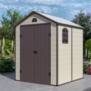 Gartenhaus Kunststoff +Stahl Beige - Metall - 191 x 227 x 193 cm