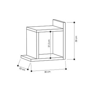 Wandregal BOX -  Anthrazit Grau Anthrazit