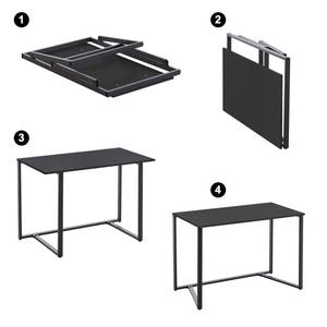 Bureau Herold Pliable - Métal - Noir