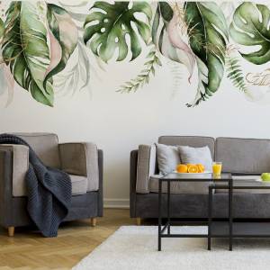 Papier peint Feuilles tropicales effet 400 x 280 x 280 cm