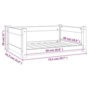 Lit pour chien 3015858-1 Bois - 76 x 56 cm