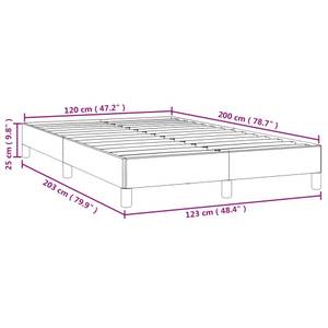 Bettgestell 3016038-2 Braun - Grau - Steingrau - Breite: 123 cm