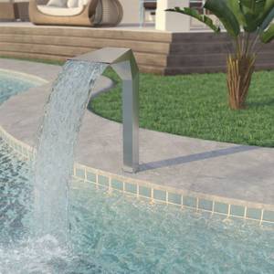 Poolbrunnen Silber - Metall - 50 x 90 x 50 cm