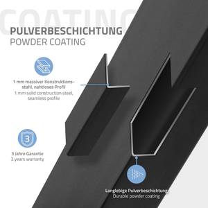 Tischkufen aus Stahl 2er Set Schwarz