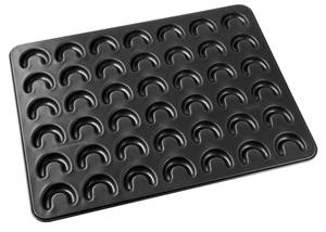 Zenker 42er-Vanillekipferl-Backblech Schwarz - Metall - 33 x 42 x 2 cm