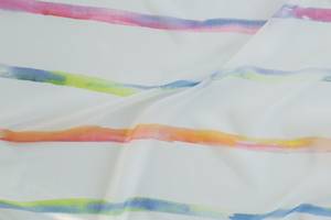 Gardine transparent Streifen bunt Textil - 140 x 245 x 140 cm