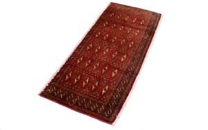 Turkaman - 130x60cm Rot - Naturfaser - 60 x 1 x 130 cm