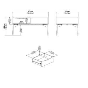 Couchtisch Elly Braun - Grau - Holz teilmassiv - 99 x 49 x 60 cm