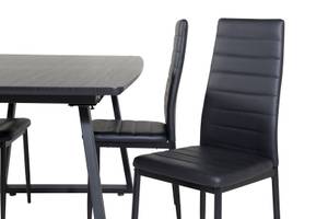 Essgruppe Inca 23 Schwarz - Massivholz - 85 x 75 x 160 cm