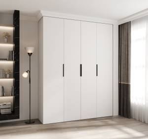 Armoire à portes battantes Como 4 Noir - Blanc - 190 x 40 cm