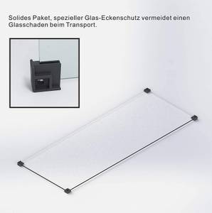 Walk in Dusche Nano Glas Duschtrennwand Silber - Glas - 80 x 200 x 0 cm