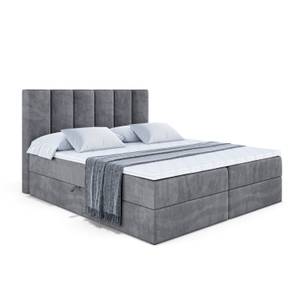 Boxspringbett BOXI1 Steingrau - Breite: 140 cm - H3