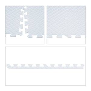 Weiße Bodenschutzmatte im 8er Set Weiß - Kunststoff - 60 x 1 x 60 cm