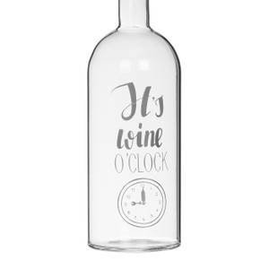 Verre bouteille de vin XXL Argenté - Verre - Métal - 9 x 29 x 9 cm