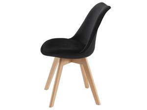 Chaise JODY Lot de 2 Noir - Textile - 58 x 82 x 49 cm