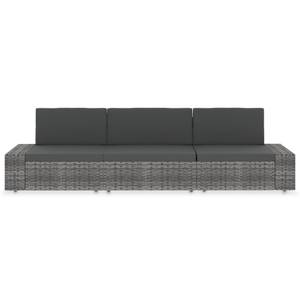 Gartensofa Grau - Metall - Textil - 66 x 52 x 59 cm