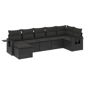 Gartensitzgruppe K6184(7-tlg) Schwarz - Massivholz - 69 x 62 x 55 cm