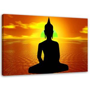 Leinwandbilder Buddha Sonnenaufgang 90 x 60 cm