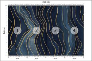 Papier Peint ABSTRACTION Vagues Lignes 360 x 240 x 240 cm