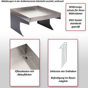 Abri pour tondeuse-robot MCW-G60 Argenté - Métal - 60 x 37 x 70 cm