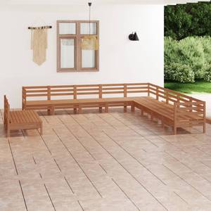 Garten-Lounge-Set Braun - Massivholz - Holzart/Dekor - 64 x 63 x 64 cm