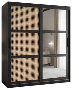 SCHWEBETÜRENSCHRANK PLECIONKA Breite: 150 cm - Schwarz