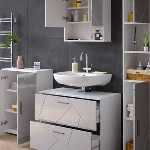 Mobilier de salle de bains Irma Blanc brillant - Blanc