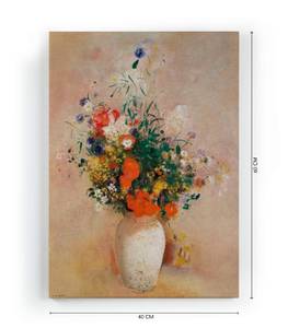 Leinwand 60x40 Vase mit Blumen Textil - 3 x 60 x 40 cm